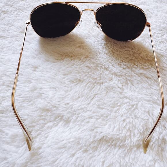 Francine Gold W/ Mirrored Lenses Aviator Sunglasses - Picture 10 of 14